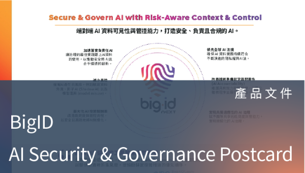 產品文件－BigID AI Security & Governance Postcard